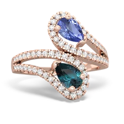 Tanzanite Diamond Dazzler 14K Rose Gold ring R3000