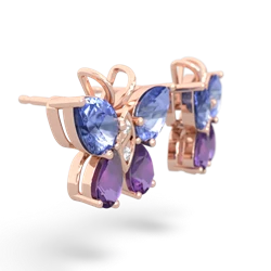 Tanzanite Butterfly 14K Rose Gold earrings E2215