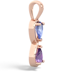 Tanzanite Infinity 14K Rose Gold pendant P5050