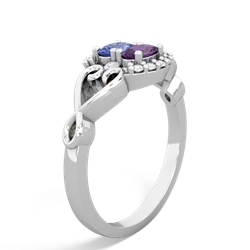 Tanzanite Love Nest 14K White Gold ring R5860