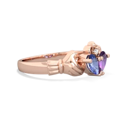 Tanzanite 'Our Heart' Claddagh 14K Rose Gold ring R2388