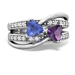 Tanzanite Bowtie 14K White Gold ring R2360