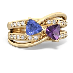 Tanzanite Bowtie 14K Yellow Gold ring R2360