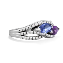 Tanzanite Diamond Rivers 14K White Gold ring R3070