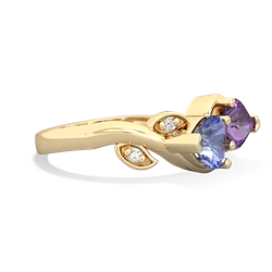 Tanzanite Floral Elegance 14K Yellow Gold ring R5790