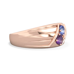 Tanzanite Men's Streamline 14K Rose Gold ring R0460