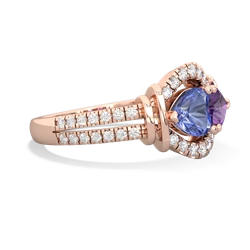 Tanzanite Art-Deco Keepsake 14K Rose Gold ring R5630