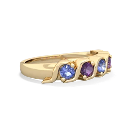 Tanzanite Anniversary Band 14K Yellow Gold ring R2089