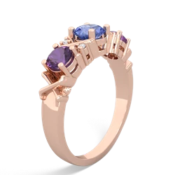 Tanzanite Hugs And Kisses 14K Rose Gold ring R5016