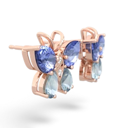 Tanzanite Butterfly 14K Rose Gold earrings E2215