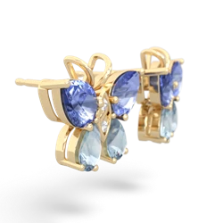 Tanzanite Butterfly 14K Yellow Gold earrings E2215