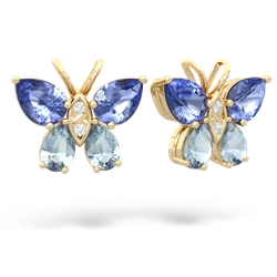 Tanzanite Butterfly 14K Yellow Gold earrings E2215