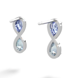 Tanzanite Infinity 14K White Gold earrings E5050