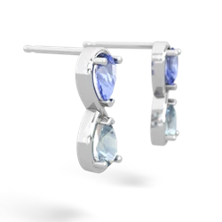 Tanzanite Infinity 14K White Gold earrings E5050