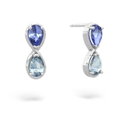 Tanzanite Infinity 14K White Gold earrings E5050