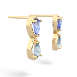 Tanzanite Infinity 14K Yellow Gold earrings E5050