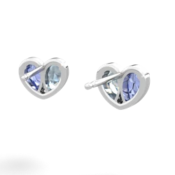 Tanzanite 'Our Heart' 14K White Gold earrings E5072