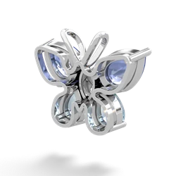 Tanzanite Butterfly 14K White Gold pendant P2215