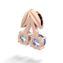 Tanzanite Sweet Cherries 14K Rose Gold pendant P7001