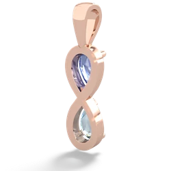 Tanzanite Infinity 14K Rose Gold pendant P5050