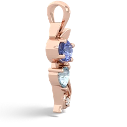 Tanzanite Kitten 14K Rose Gold pendant P5780