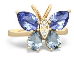 Tanzanite Butterfly 14K Yellow Gold ring R2215