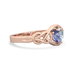 Tanzanite Celtic Love Knot 14K Rose Gold ring R5420