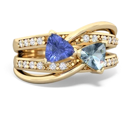 Tanzanite Bowtie 14K Yellow Gold ring R2360