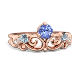 Tanzanite Crown Keepsake 14K Rose Gold ring R5740