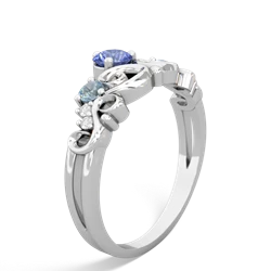 Tanzanite Crown Keepsake 14K White Gold ring R5740