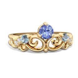 Tanzanite Crown Keepsake 14K Yellow Gold ring R5740