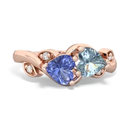 Tanzanite Floral Elegance 14K Rose Gold ring R5790