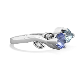 Tanzanite Floral Elegance 14K White Gold ring R5790