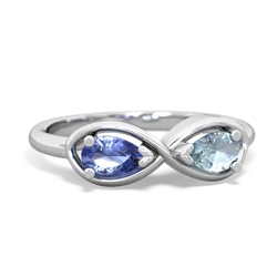 Tanzanite Infinity 14K White Gold ring R5050