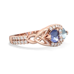 Tanzanite Sparkling Celtic Knot 14K Rose Gold ring R2645