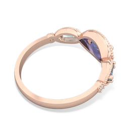 Tanzanite Milgrain Marquise 14K Rose Gold ring R5700