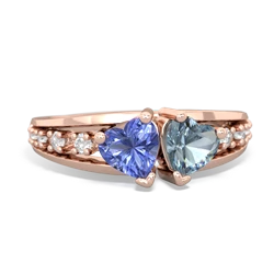 Tanzanite Heart To Heart 14K Rose Gold ring R3342