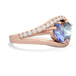 Tanzanite Nestled Heart Keepsake 14K Rose Gold ring R5650