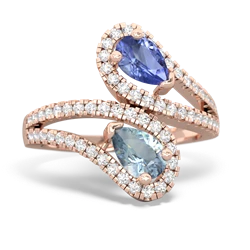 Tanzanite Diamond Dazzler 14K Rose Gold ring R3000