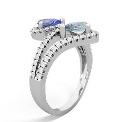 Tanzanite Diamond Dazzler 14K White Gold ring R3000