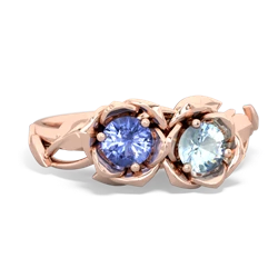 Tanzanite Rose Garden 14K Rose Gold ring R5510