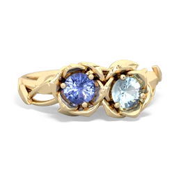 Tanzanite Rose Garden 14K Yellow Gold ring R5510