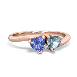 Tanzanite Sweethearts 14K Rose Gold ring R5260