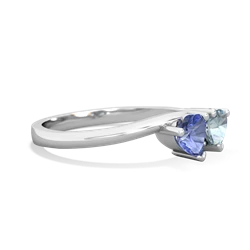 Tanzanite Sweethearts 14K White Gold ring R5260