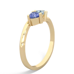 Tanzanite Sweethearts 14K Yellow Gold ring R5260