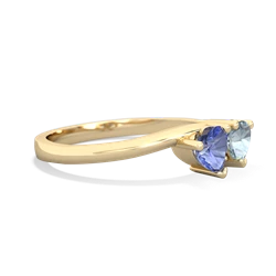 Tanzanite Sweethearts 14K Yellow Gold ring R5260