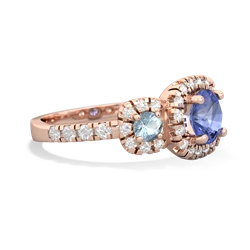 Tanzanite Regal Halo 14K Rose Gold ring R5350