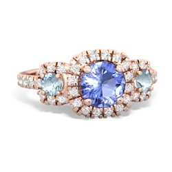 Tanzanite Regal Halo 14K Rose Gold ring R5350