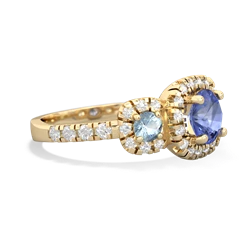 Tanzanite Regal Halo 14K Yellow Gold ring R5350