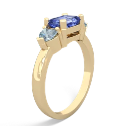 Tanzanite Three Stone 14K Yellow Gold ring R5235